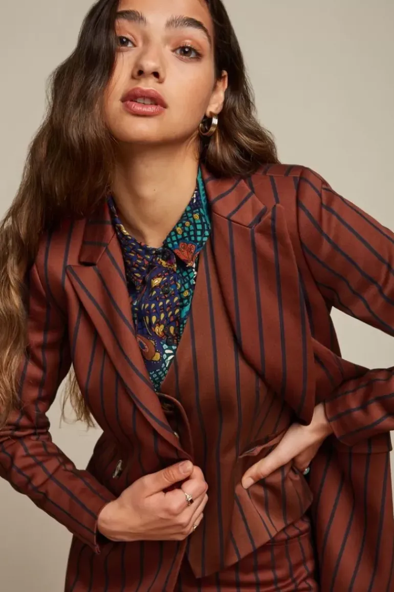 Tina Blazer Cubano Stripe